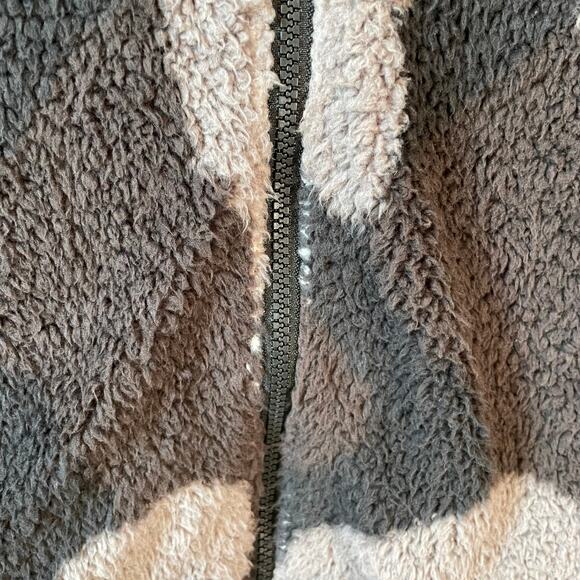 ZELLA Womens Cloud Soft Oversized Full Zip Hooded Teddy Coat Jacket Gray XS Boho - Picture 7 of 12